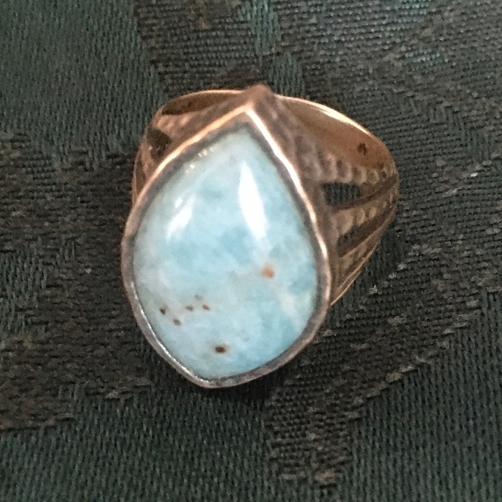Barse Teardrop Turquoise Stone Ring